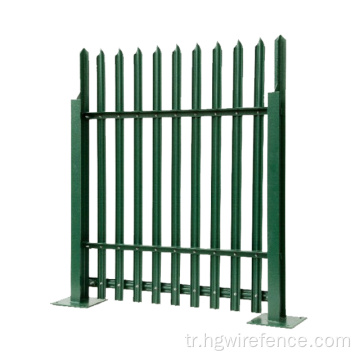 açılı demir çelik palisade çit